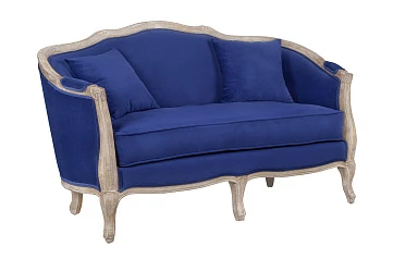 Дизайнерский двухместный диван Darcy 2 Blue на заказ в Краснодаре