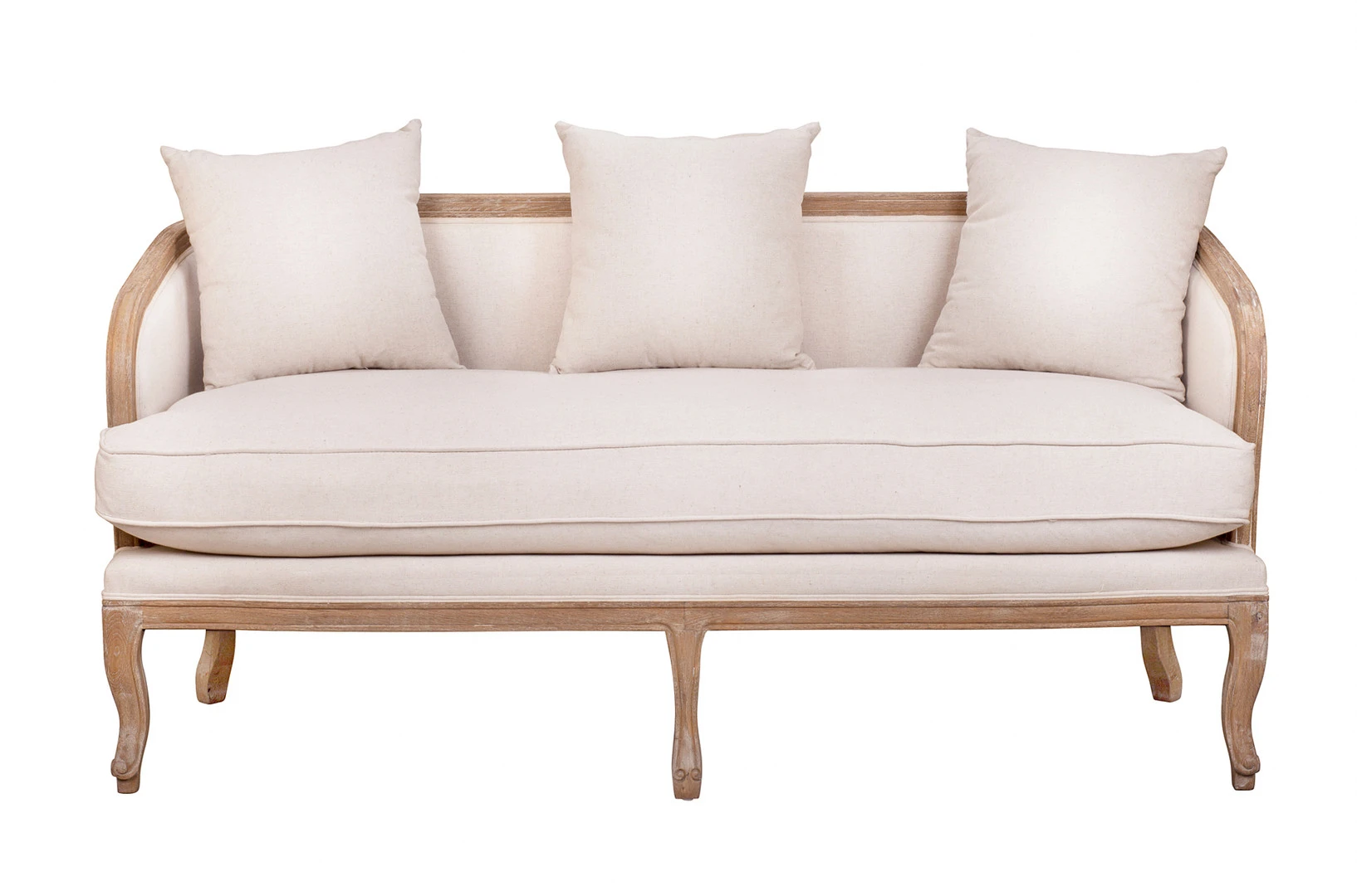 Диван ретро Nora бежевый в интерьере в Краснодаре