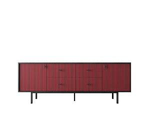 красивый Комод две дверки и четыре ящика "Emerson" арт EM19/red/L на заказ в Краснодаре