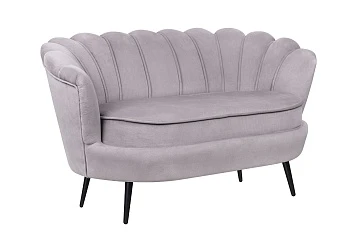 Диван ракушка Pearl Double Grey на черных ножках в интернет-магазине в Краснодаре