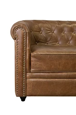 Кожаный диван лофт Karo Brown leather 3S в интернет-магазине в Краснодаре