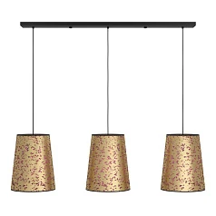 390293 Люстра CASTUERA, 3X25W (E27), L1310, B300, H1500, сталь, черный/бумага декорированная розовыми лепестками, золотой, розовый на заказ в Краснодаре