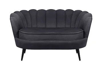 Дизайнерский диван Pearl Double Black на черных ножках в интерьере в Краснодаре