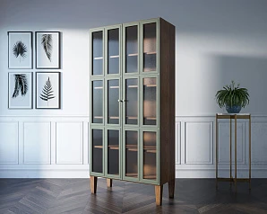 красивый Шкаф двухстворчатый "Andersen" с рифлеными стеклами арт AN12 в Краснодаре