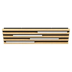 красивые 390428 Настенно-потолочный светильник MARREIRA, 4x9W(LED), 4200lm, L780, B220, H60, сталь, черн/дерево в интернет-магазине в Краснодаре