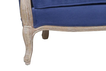 Дизайнерский двухместный диван Darcy 2 ампир синий в интерьере в Краснодаре