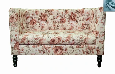 купить красивый Диван прованс Rose Flower голубой в Краснодаре