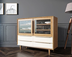 Буфет "Bruni white" низкий арт BR34WH в интерьере в Краснодаре