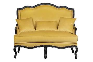 Двухместный дизайнерский диван Brody Double yellow в Краснодаре