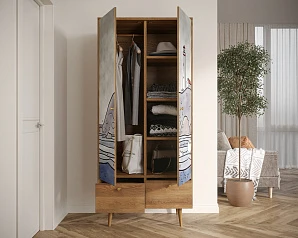 купить Шкаф двухстворчатый "Berber" арт BB16/Print_51 в интернет-магазине в Краснодаре