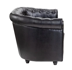 заказать Кожаный диван лофт Karo V2 черный в интернет-магазине в Краснодаре