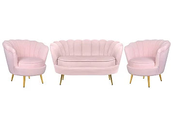 красивый Комплект кресел и дивана ракушка Pearl Double Pink V2 на заказ в Краснодаре