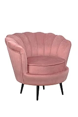 заказать Низкое кресло ракушка Pearl Pink V3 на черных ножках в Краснодаре