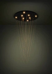 купить красивые 390355 Люстра диммируемая TREPUCO, 8X5,4W (LED), 3000K, 4080lm, ?780, сталь, черный/сталь, латунь в Краснодаре