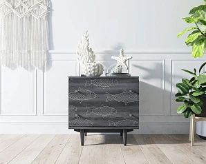 Комод "Boho" 2 ящика с рыбами арт BH03 в интернет-магазине в Краснодаре