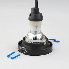 900451 Встраиваемый светильник CAROSSO, 35W (GU10), L93, B93, H25, алюминий, черный / пластик, белый в Краснодаре