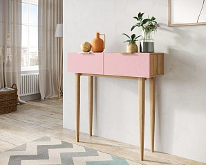 стильный Консоль с двумя ящиками "Line" LN16/GR1/pink на заказ в Краснодаре