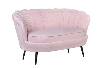 Диван ракушка Pearl Double Pink на черных ножках в интернет-магазине в Краснодаре