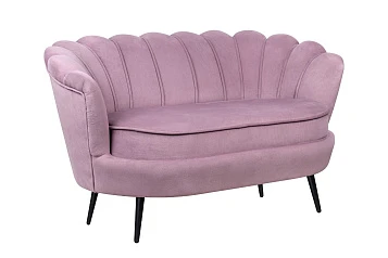 Дизайнерский двухместный диван Pearl Double Pink на черных ножках в интернет-магазине в Краснодаре