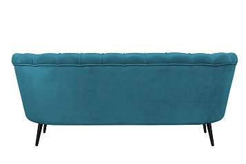 Диван для гостиниц Pearl Triple Marine Velvet на черных ножках в Краснодаре