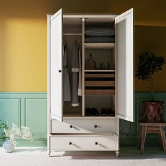 купить красивый Шкаф двухстворчатый "Odri" с ящиками арт od2127KR в Краснодаре
