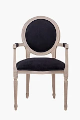 купить красивый Мягкий стул с подлокотниками Delo Arm Black Velvet в Краснодаре