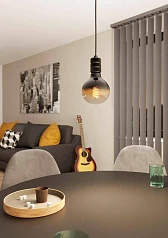 купить 43801 Подвесной потолочный светильник (люстра) YORTH, 1Х40W, E27, H1500, ?50, сталь, никель, черный в интернет-магазине в Краснодаре