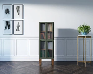 Шкаф-витрина "Andersen" с рифлеными стеклами арт AN14 на заказ в интернет-магазине в Краснодаре