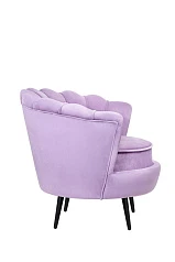 купить Низкое кресло ракушка Pearl Purple на черных ножках в Краснодаре