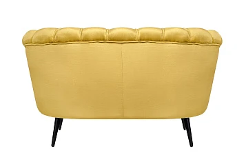 Дизайнерский диван Pearl Double Yellow на черных ножках в Краснодаре