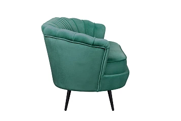 купить Диван ракушка для гостиниц Pearl Triple Green V2 на черных ножках в Краснодаре