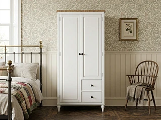 купить Шкаф двухстворчатый "Одри (Odri)" с двумя ящиками арт od2127S в интернет-магазине в Краснодаре