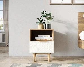 Тумбочка с нижним ящиком "Line" LN09/GR1/beige на заказ в Краснодаре