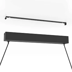 заказать стильные 390368 Люстра диммируемая MONTEBUONO, 2X10W (LED), 3000K, 2600lm, L1800, B65, H1500, сталь, анодированный черный/пластик, белый в Краснодаре