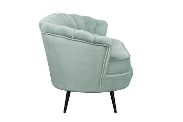 Диван ракушка для гостиниц Pearl Triple Green на черных ножках в интернет-магазине в Краснодаре
