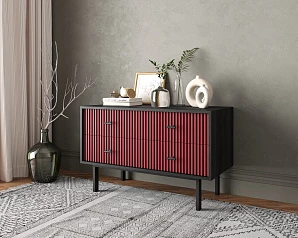 купить Комод с четырьмя ящиками "Emerson" арт EM05/red/L в интернет-магазине в Краснодаре