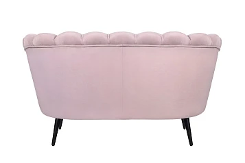 Диван ракушка Pearl Double Pink на черных ножках в интернет-магазине в Краснодаре