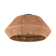 заказать 43784 Потолочный светильник ALDERNEY, 1Х40W, E27, H240, ?480, сталь, черный/текстильная нить, натуральный в Краснодаре