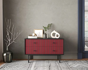 купить Комод с четырьмя ящиками "Emerson" арт EM05/red/L в интернет-магазине в Краснодаре
