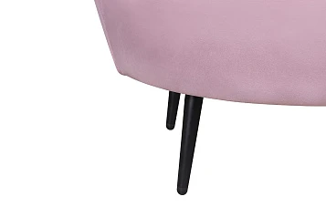 Диван ракушка Pearl Triple Pink на черных ножках в интернет-магазине в Краснодаре