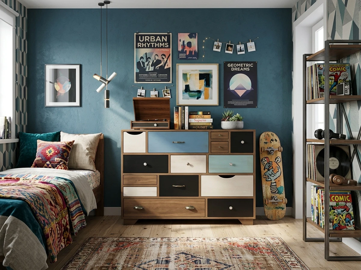 купить красивые Комод «Акварель (Aquarelle)» 14 ящиков арт RE-13ETG/4 в Краснодаре