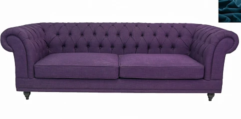 купить красивый Диван мягкий арт-деко Neylan Purple синий в интернет-магазине в Краснодаре