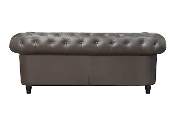 купить Диван из коричневой кожи Chesterfield Brown Leather 2S в Краснодаре