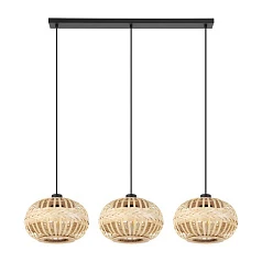 красивые 43863 Люстра AMSFIELD 1, 3X40W (E27), L960, B260, H1100, сталь, черный / дерево на заказ в Краснодаре