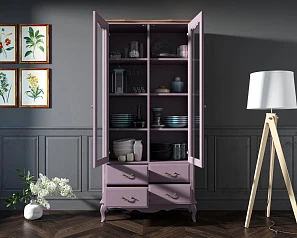 красивый Шкаф Leontina Lavanda для посуды высокий 4 ящика  арт ST9355/4L в интернет-магазине в Краснодаре