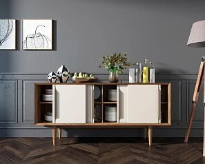 купить Комод "Bruni white" четыре дверки арт BR23WH в интернет-магазине в Краснодаре
