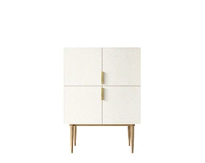 фото Малый комод с четырьмя дверками на высоких ножках "Line" LN13/GR1/beige в интерьере в Краснодаре