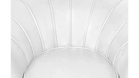 заказать Низкое кресло ракушка Pearl White на черных ножках в Краснодаре