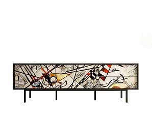 Комод с четырьмя дверками и двумя ящиками "Emerson" by Kandinsky арт EM04/Print_01 на заказ в интернет-магазине в Краснодаре