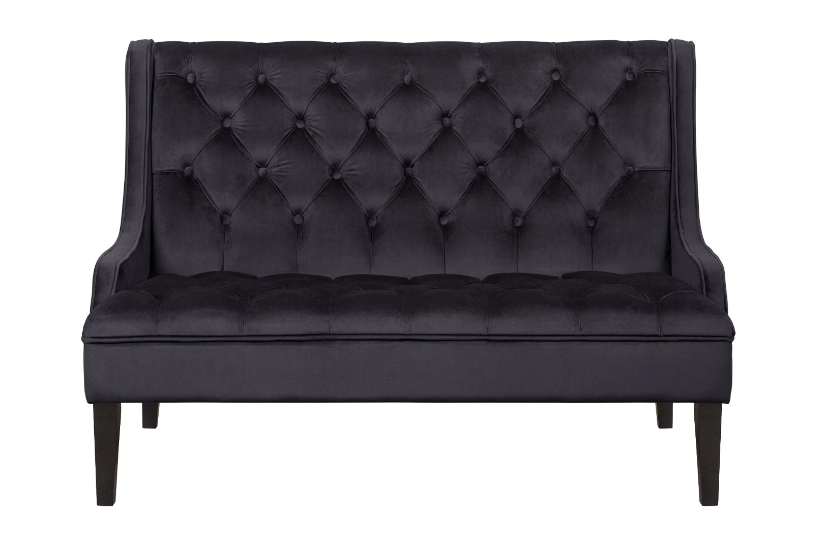 Прямой двухместный американский диван Sommet черный в интерьере в Краснодаре